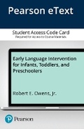 Cover: Early Language Intervention for Infants, Toddlers, and Preschoolers, Enhanced Pearson eText -- Access Card - Pearson