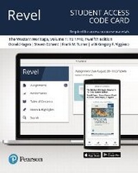 Enlarge image Cover: Revel Access Code for Western Heritage, The, Volume 1 - Pearson