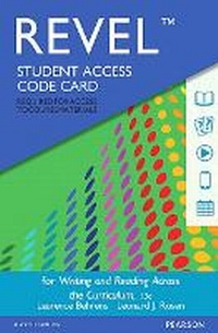 Enlarge image Cover: Revel for Writing and Reading Across the Curriculum -- Access Card - Pearson