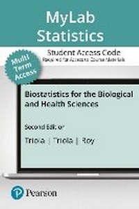 Enlarge image Cover: MyLab Statistics with Pearson eText Access Code (24 Months) for Biostatistics for the Biological and Health Sciences - Pearson