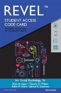 Enlarge image Cover: REVEL for Social Psychology -- Access Code Card - Pearson