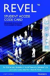 Enlarge image Cover: Revel Access Code for Elementary Statistics in Social Research, Updated Edition - Pearson