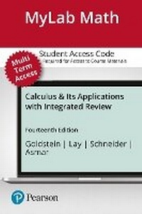 Enlarge image Cover: Mylab Math with Pearson Etext -- 24-Month Standalone Access Card -- For Calculus & Its Applications with Integrated Review - Pearson