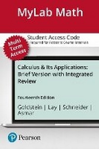 Enlarge image Cover: Mylab Math with Pearson Etext -- 24-Month Standalone Access Card -- For Calculus & Its Applications, Brief Version with Integrated Review - Pearson