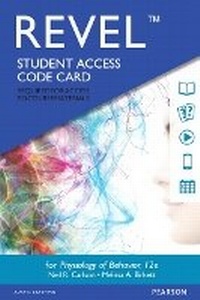 Enlarge image Cover: Revel for Physiology of Behavior -- Access Card - Pearson