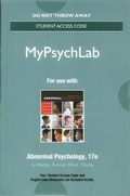 Cover: NEW MyPsych Lab without Pearson eText -- Standalone Access Card -- for Abnormal Psychology - Pearson