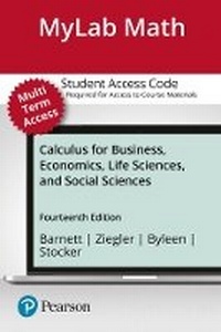 Enlarge image Cover: MyLab Math with Pearson eText Access Code (24 Months) for Calculus for Business, Economics, Life Sciences, and Social Sciences - Pearson