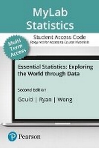 Enlarge image Cover: Mylab Statistics with Pearson Etext -- 24 Month Standalone Access Card -- For Essential Statistics - Pearson