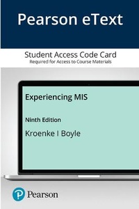 Enlarge image Cover: Experiencing MIS - Pearson