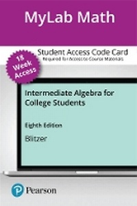 Enlarge image Cover: MyLab Math with Pearson eText Access Code for Intermediate Algebra for College Students - Pearson