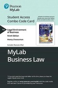 Cover: Mylab Business Law with Pearson Etext -- Combo Access Card -- For Legal Environment of Business - Pearson