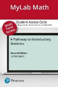 Enlarge image Cover: Mylab Math with Pearson Etext -- Standalone Access Card -- For a Pathway to Introductory Statistics -- 24 Months - Pearson