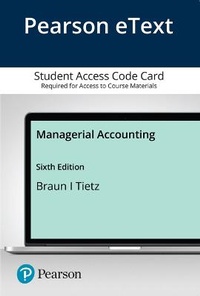 Enlarge image Cover: Managerial Accounting - Pearson