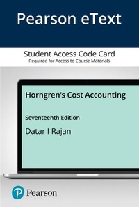 Enlarge image Cover: Horngren's Cost Accounting - Pearson