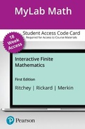 Cover: Mylab Math with Pearson Etext -- Access Card -- For Interactive Finite Mathematics (18-Weeks) - Pearson