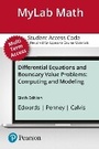 Cover: MyLab Math with Pearson eText Access Code for Differential Equations and Boundary Value Problems - Pearson