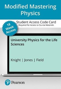 Enlarge image Cover: Modified Mastering Physics with Pearson Etext -- Access Card -- For University Physics for the Life Sciences (18-Weeks) - Pearson