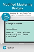 Cover: Modified Mastering Biology with Pearson Etext -- Access Card -- For Biological Science (18-Weeks) - Pearson