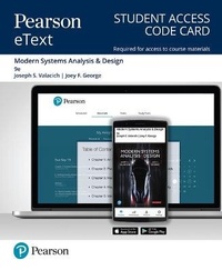 Enlarge image Cover: Modern Systems Analysis and Design -- Pearson Etext - Pearson