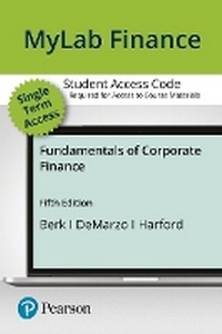 Enlarge image Cover: Mylab Finance with Pearson Etext -- Access Card -- For Fundamentals of Corporate Finance - Pearson