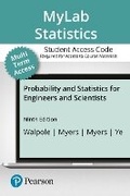 Cover: Mylab Statistics with Pearson Etext -- Standalone Access Card -- For Probability and Statistics for Engineers and Scientists, Mystatlab Update - Pearson