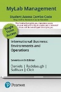 Enlarge image Cover: Mylab Management with Pearson Etext -- Combo Access Card -- For International Business - Pearson
