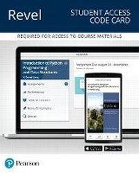 Enlarge image Cover: Revel Access Code for Introduction to Python Programming and Data Structures - Pearson