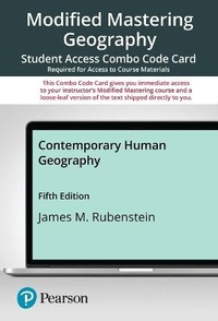 Enlarge image Cover: Modified Mastering Geography with Pearson Etext--Combo Access Card--For Contemporary Human Geography - Pearson