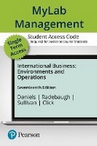 Enlarge image Cover: Mylab Management with Pearson Etext -- Access Card -- For International Business - Pearson