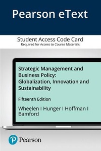 Enlarge image Cover: Strategic Management and Business Policy - Pearson
