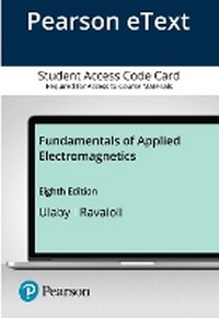 Enlarge image Cover: Fundamentals of Applied Electromagnetics - Pearson