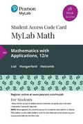 Cover: Mylab Math with Pearson Etext -- 18 Week Standalone Access Card -- For Mathematics with Applications - Pearson