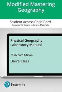 Enlarge image Cover: Modified Masteringgeography with Pearson Etext -- Standalone Access Card -- For Physical Geography Laboratory Manual - Pearson