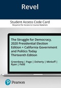 Cover: Revel for the Struggle for Democracy, 2020 Presidential Elections Edition + California Government and Politics Today -- Access Card - Pearson