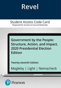 Cover: Revel for Government by the People, 2020 Presidential Election Edition -- Access Card - Pearson