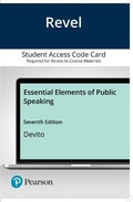 Cover: Revel for Essential Elements of Public Speaking -- Access Card - Pearson