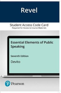Enlarge image Cover: Revel for Essential Elements of Public Speaking -- Access Card - Pearson