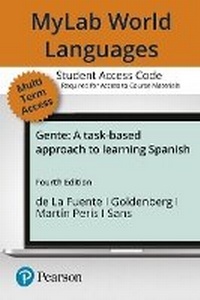 Enlarge image Cover: Mylab Spanish with Pearson Etext -- Access Card -- For Gente - Pearson