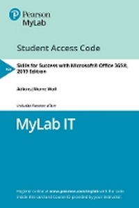 Enlarge image Cover: MyLab IT with Pearson eText Access Code for Skills for Success with Office 365, 2019 Edition - Pearson
