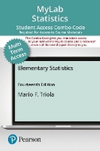 Enlarge image Cover: Mylab Statistics with Pearson Etext -- Combo Access Card -- For Elementary Statistics (24 Months) - Pearson