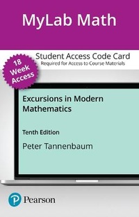 Enlarge image Cover: Mylab Math with Pearson Etext -- Access Card -- For Excursions in Modern Mathematics ( 18 Weeks) - Pearson