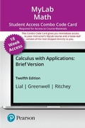 Cover: Mylab Math with Pearson Etext -- Combo Access Card -- For Calculus with Applications, Brief Version (18 Weeks) - Pearson