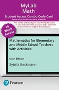 Cover: Mylab Math with Pearson Etext -- Combo Access Card -- For Mathematics for Elementary and Middle School Teachers with Activities-- 18 Weeks - Pearson