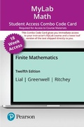 Cover: Mylab Math with Pearson Etext -- Combo Access Card -- For Finite Mathematics-- 18 Weeks - Pearson