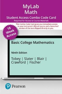 Enlarge image Cover: Mylab Math with Pearson Etext -- Combo Access Card -- For Basic College Mathematics (18 Weeks) - Pearson