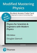 Cover: Modified Mastering Physics with Pearson Etext -- Access Card -- For Physics for Scientist and Engineers with Modern Physics (18 Weeks) - Pearson