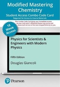 Cover: Modified Mastering Physics with Pearson Etext -- Combo Access Card -- For Physics for Scientist and Engineers (18 Week) - Pearson