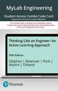 Enlarge image Cover: Mylabengineering with Pearson Etext -- Combo Access Card -- For Thinking Like an Engineer - Pearson