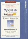 Cover: NEW MyLab Statistics with Pearson eText -- Standalone Access Card -- for Statistics for Psychology - Pearson