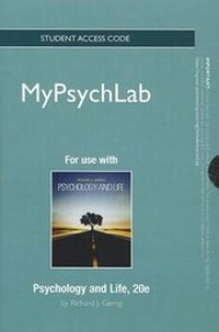 Enlarge image Cover: NEW MyLab Psychology without Pearson eText -- Standalone Access Card -- for Psychology and Life - Pearson